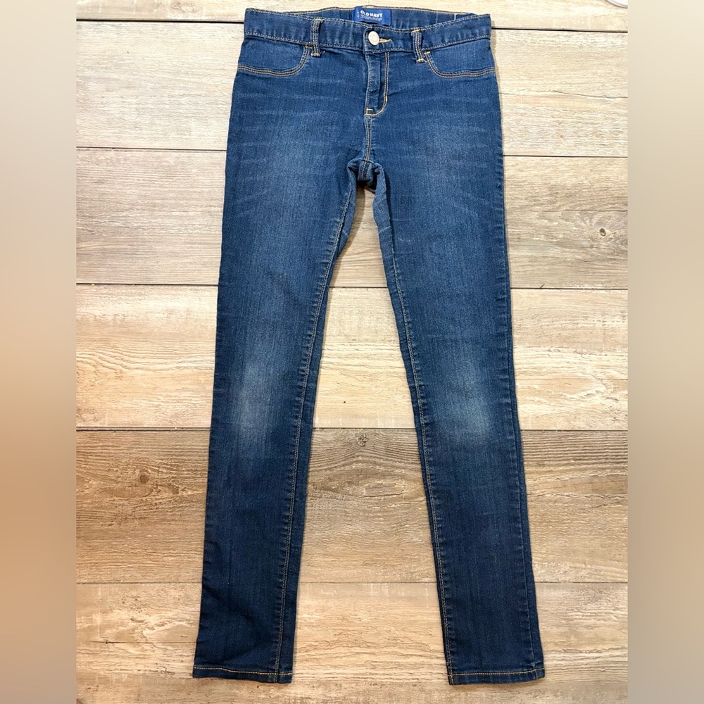 Old Navy Girls Size 12 Rockstar Skinny Jeans Medium Wash Stretch